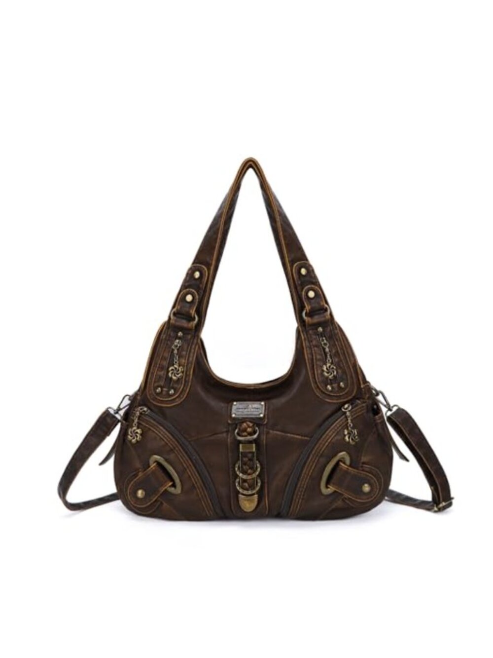 PU Leather Hobo Shoulder Bag Top Handle Tote Crossbody